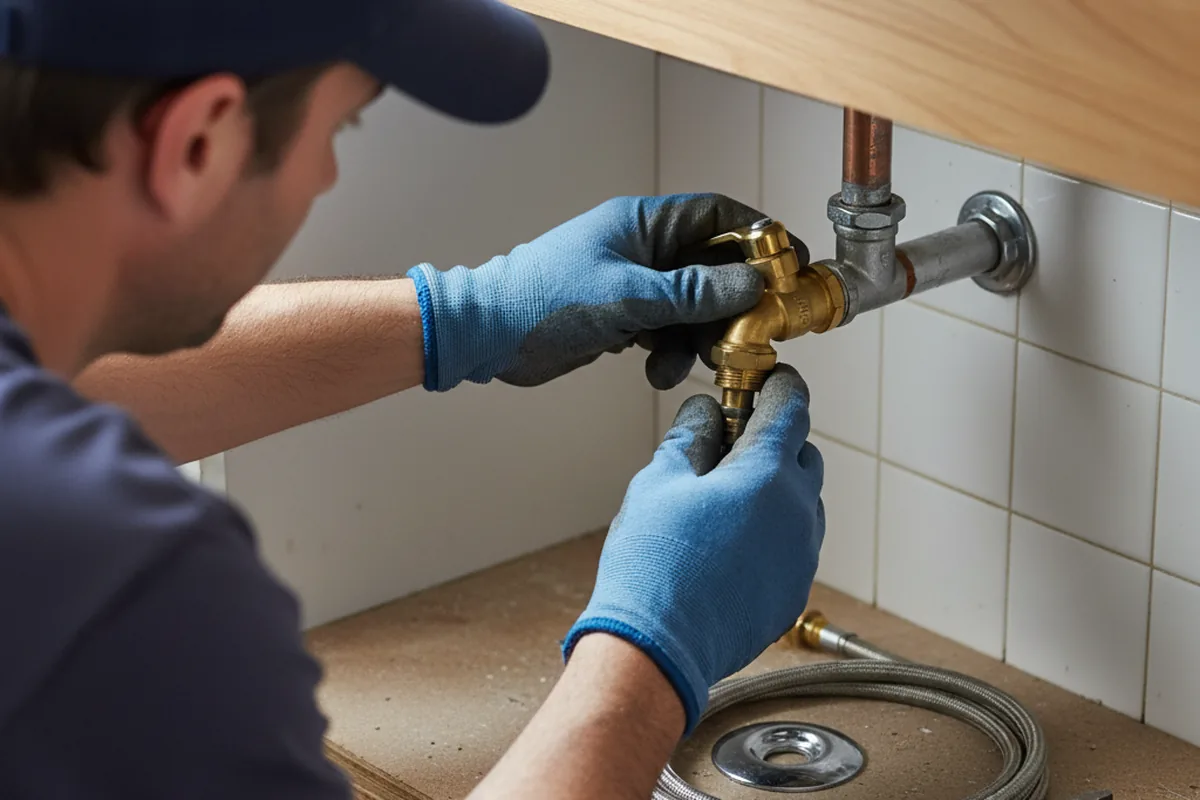 Shutoff valve and fitting work during Emergency Plumbing in Honea Path